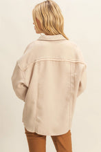 Load image into Gallery viewer, Beige Fray Detail Shacket