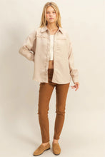 Load image into Gallery viewer, Beige Fray Detail Shacket
