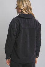 Load image into Gallery viewer, Black Corduroy Jacket With Sherpa Lining
