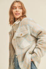 Load image into Gallery viewer, Sky Blue Plaid Shacket
