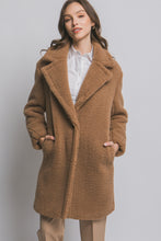 Load image into Gallery viewer, Camel Notched Lapel Teddy Bear Coat

