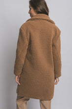 Load image into Gallery viewer, Camel Notched Lapel Teddy Bear Coat

