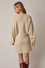 Load image into Gallery viewer, Cream Collared Knit Sweater Dress
