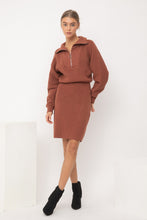 Load image into Gallery viewer, Burnt Orange Knit Sweater Dress
