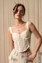 Load image into Gallery viewer, Ivory Floral Lace Corset

