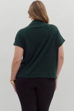 Load image into Gallery viewer, PLUS Hunter Green Mock Neck Top
