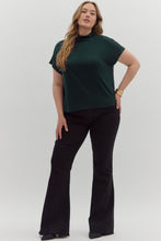 Load image into Gallery viewer, PLUS Hunter Green Mock Neck Top
