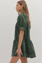 Load image into Gallery viewer, Pine Puff Sleeve Mini Dress

