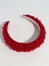 Load image into Gallery viewer, Red Pearl Headband
