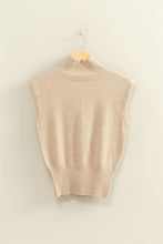 Load image into Gallery viewer, Taupe High Neck Sleeveless Knit Top
