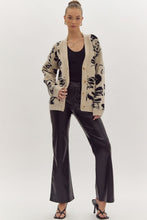 Load image into Gallery viewer, Taupe and Black Knitted Cardigan
