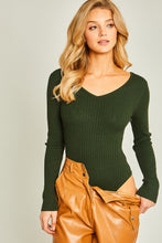 Load image into Gallery viewer, Hunter Green Off Shoulder Bodysuit
